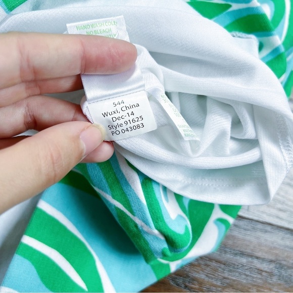 Lilly Pulitzer • Charlena Dress printed ponte shift green blue Finders Keepers - Picture 9 of 13